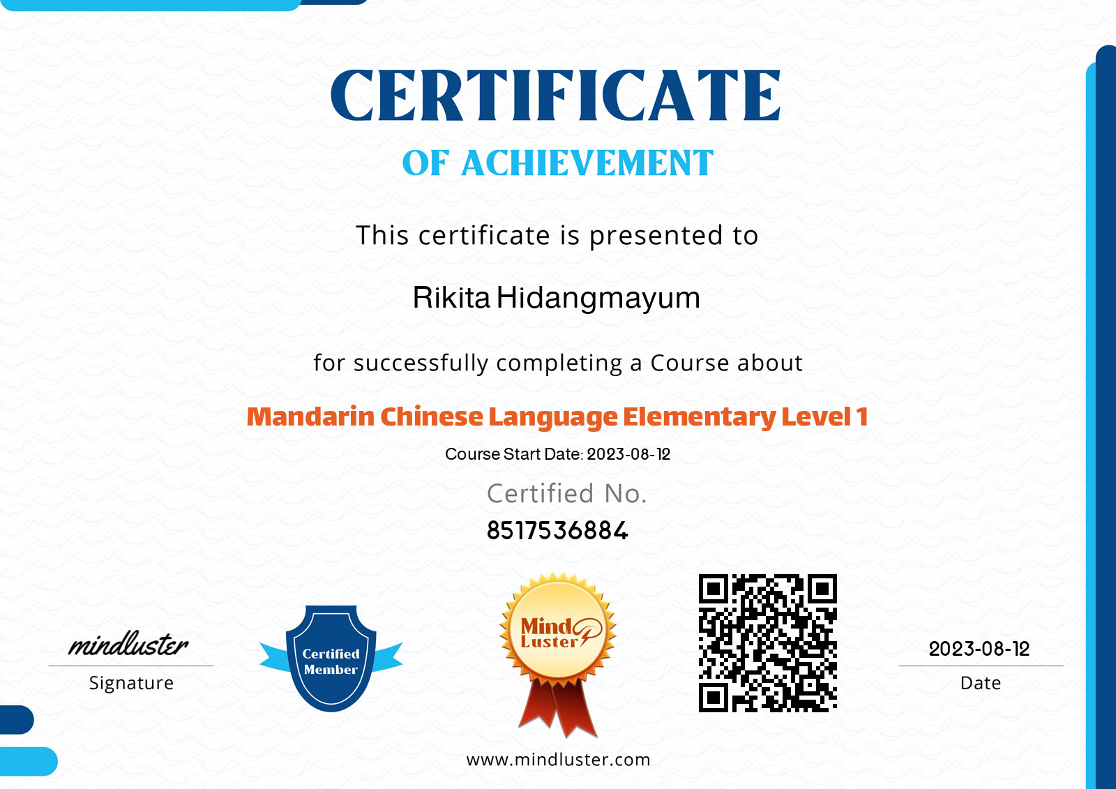 Rikita Hidangmayum Mandarin Chinese Language Elementary Level 1 Mind rikita-hidangmayum-mandarin-chinese-language-elementary-level-1-mind