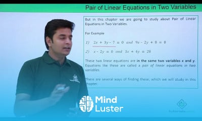 Pair of Linear Equations in Two Variables
