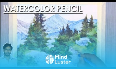 Watercolor Pencil Landscape Drawing