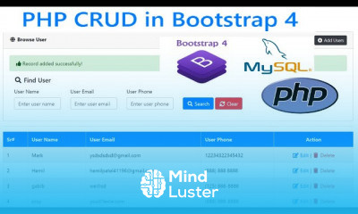 PHP CRUD Bootstrap 4