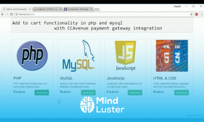 Ecommerce website project in php