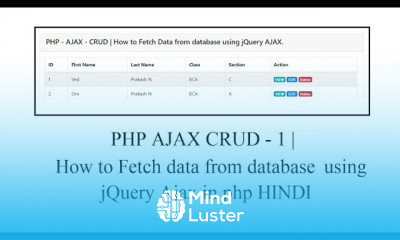 PHP AJAX CRUD