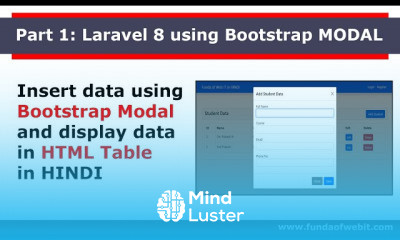 Laravel CRUD Bootstrap POP UP in HINDI