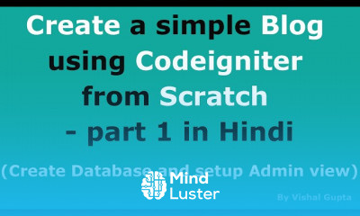 Codeigniter from Scratch step by step