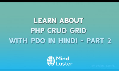 PHP CRUD grid with PDO