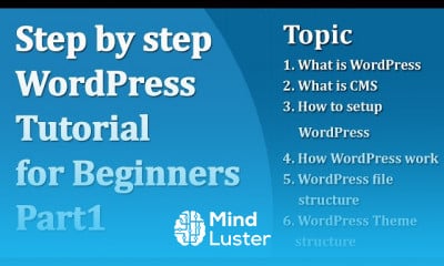 Step by step WordPress for Beginners