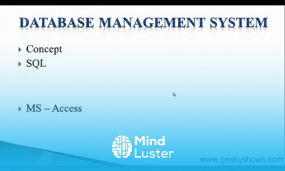Database Management System Hindi