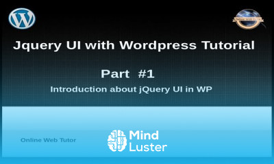 jQuery UI with Wordpress from scratch