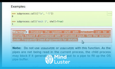 Python subprocess Module