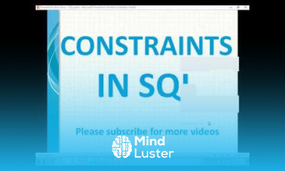 sql constraints Programming