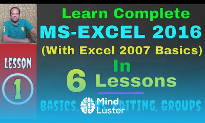 MS Excel 2016 Basics