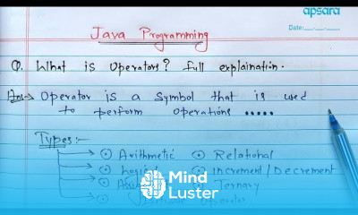 Operators in java for Advanced