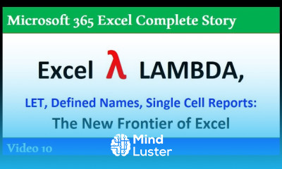 Excel lambda function fundamentals