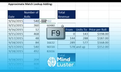 Excel Lookup adding for accounting estimate
