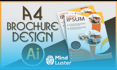 A4 brochure design with illustrator
