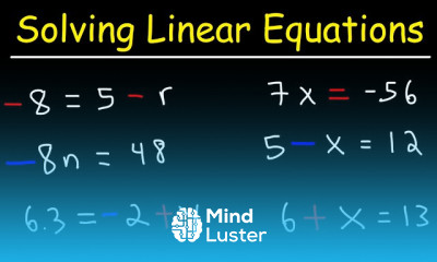 Solving linear equations In algebra