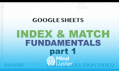 Google sheets INDEX for beginners