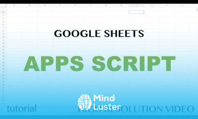 Google sheets apps script for beginners