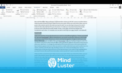 Word table of contents for beginners