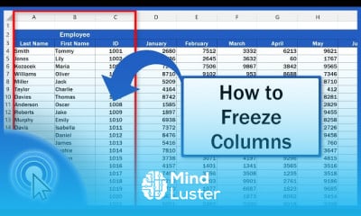 Freezing columns in excel for beginners