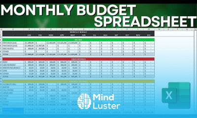 Monthly budget spreadsheet in excel