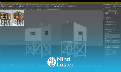 Boathouse environment modeling in maya