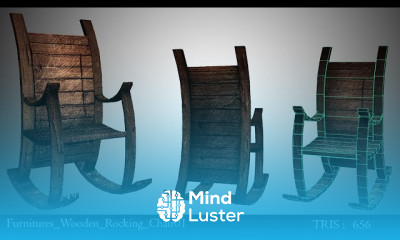 Wooden rocking chair in maya for beginners