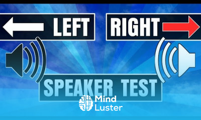 Left and right speaker headphones test