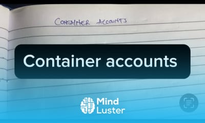 Format of container accounts for beginners