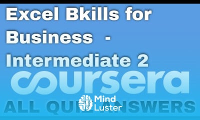 Excel skills for busines intermediate