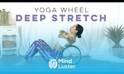 Yoga wheel stretches