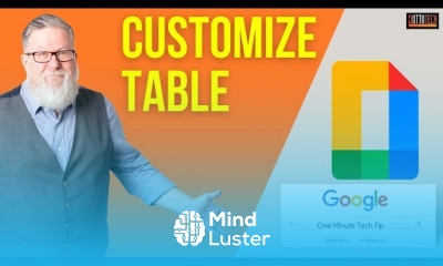 Customizing table in google docs