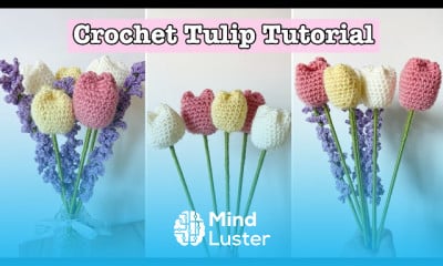 Handmade crochet lavender bouquet