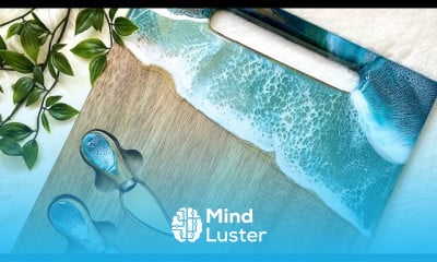 Resin beach coasters making