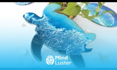 Making ocean diorama resin table