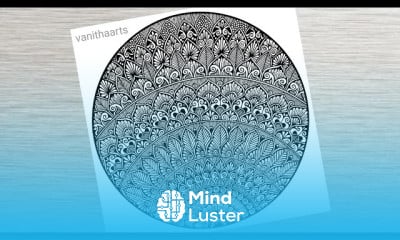 Circular mandala drawing