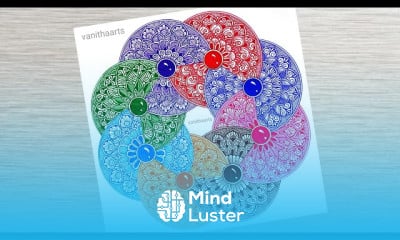 Colorful mandala art using spirograph