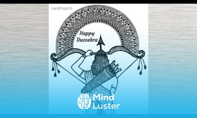 Dussehra mandala art drawing