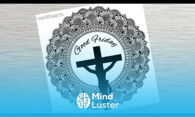 Happy easter mandala art