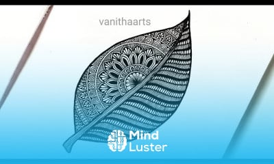 Leaf mandala art for beginners