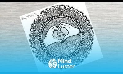 Friendship day mandala art drawing