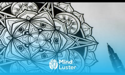 Drawing a relaxing pentagram mandala