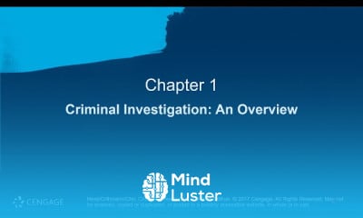 Principles of criminal investigations
