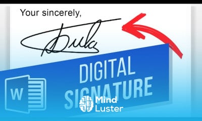 Creating digital signatures in word