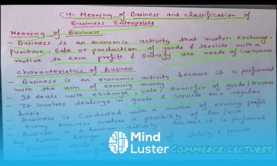 Meaning and characteristics of business