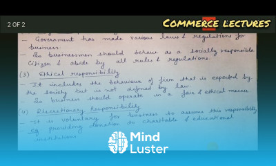 व्यवसाय की सामाजिक जिम्मेदारी