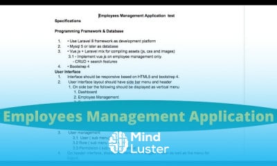 Employees management application with laravel