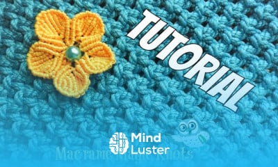 Making DIY macrame mandala flower