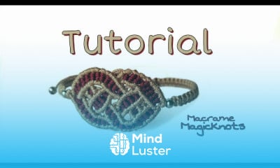 Making macrame celtic knot bracelet