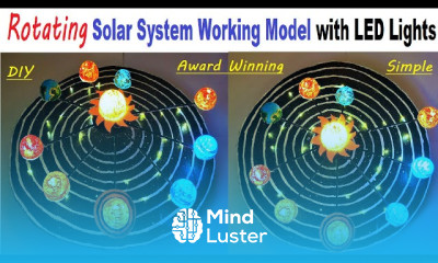Making solar system working model with lights